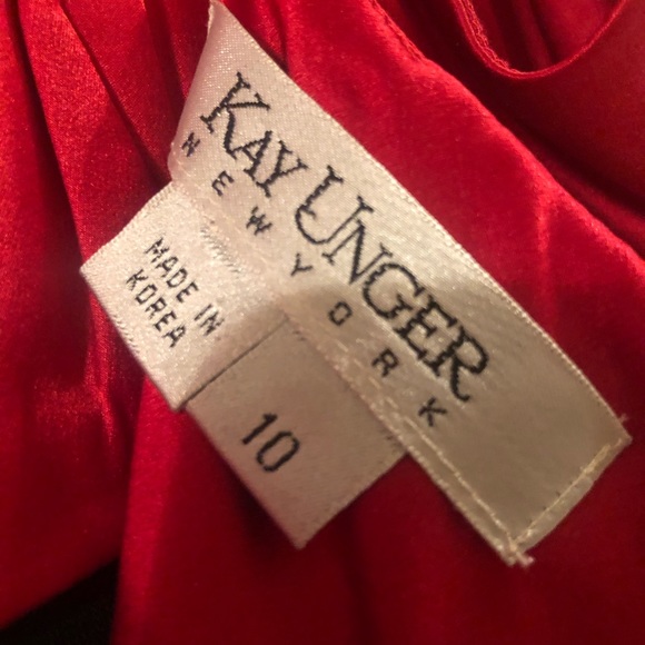 Red/Black Long Cocktail Dress - Picture 5 of 6